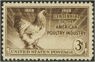 968 3c Poultry Industry Plate Block #968pb