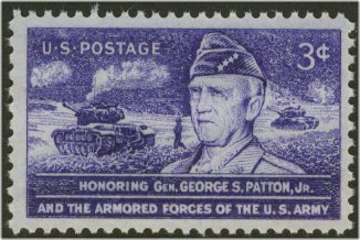 1026 3c General Patton F-VF Mint NH Plate Block of 4 #1026pb