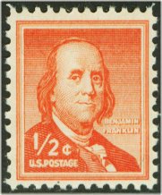 1030 1/2c Ben Franklin Used #1030used