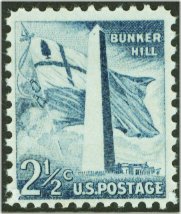 1034 2 1/2c Bunker Hill F-VF Mint NH #1034nh
