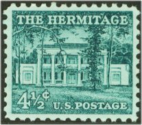 1037 4 1/2c Hermitage F-VF Mint NH Plate Block of 4 #1037pb