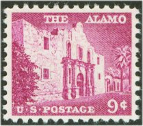 1043 9c The Alamo F-VF Mint NH Plate Block of 4 #1043pb
