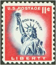 1044A 11c Statue of Liberty F-VF Mint NH Plate Block of 4 #1044apb