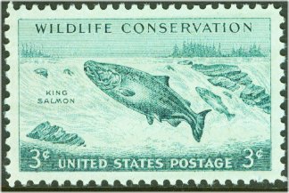 1079 3c King Salmon F-VF Mint NH Plate Block of 4 #1079pb
