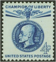 1147 4c Thomas G. Masaryk F-VF Mint NH Plate Block of 4 #1147pb