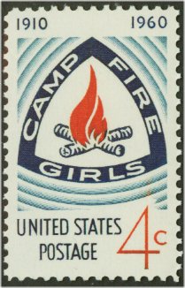 1167 4c Camp Fire Girls F-VF Mint NH Plate Block of 4 #1167pb