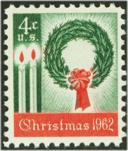 1205 4c Christmas Wreath F-VF Mint NH Plate Block of 4 #1205pb