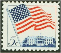 1208 5c Flag-White House F-VF Mint NH Plate Block of 4 #1208pb