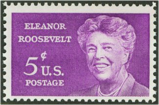 1236 5c Eleanor Roosevelt F-VF Mint NH Plate Block of 4 #1236pb