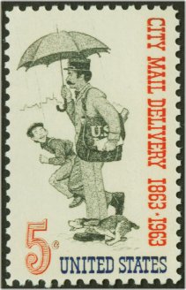 1238 5c City Mail Delivery F-VF Mint NH #1238nh