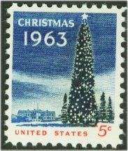 1240 5c Christmas Tree F-VF Mint NH Plate Block of 4 #1240pb