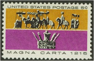 1265 5c Magna Carta F-VF Mint NH Plate Block of 4 #31265pb
