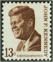 1287 13c John F. Kennedy F-VF Mint NH Plate Block of 4 #1287pb