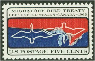 1306 5c Migratory Bird F-VF Mint NH Plate Block of 4 #1306pb