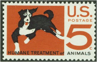 1307 5c Humane to Animals F-VF Mint NH Plate Block of 4 #1307pb