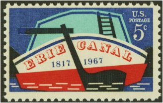 1325 5c Erie Canal F-VF Mint NH Plate Block of 4 #1325pb