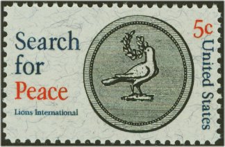 1326 5c Search For Peace F-VF Mint NH Plate Block of 4 #1326pb