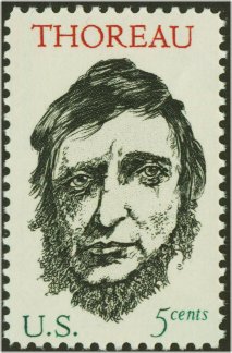1327 5c Henry Thoreau F-VF Mint NH Plate Block of 4 #1327pb