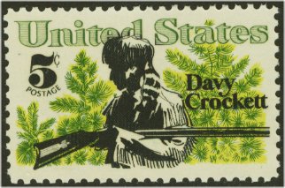 1330 5c Davy Crockett F-VF Mint NH Plate Block of 4 #1330pb