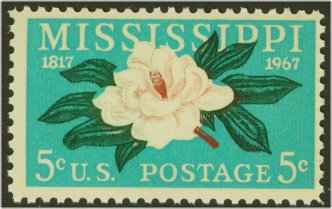1337 5c Mississippi F-VF Mint NH Plate Block of 4 #1337pb