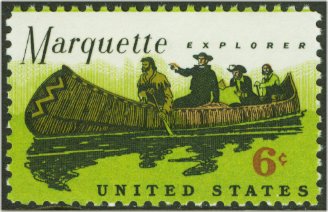 1356 6c Father Marquette F-VF Mint NH Plate Block of 4 #1356pb