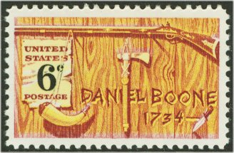 1357 6c Daniel Boone F-VF Mint NH Plate Block of 4 #1357pb