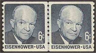 1401 6c Eisenhower Coil F-VF Mint NH Line Pair #1401lp