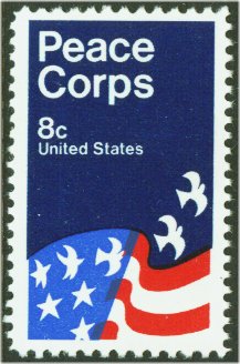 1447 8c Peace Corps F-VF Mint NH Plate Block of 6 #1447PB