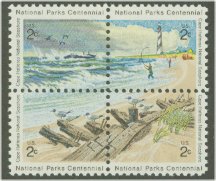 1448-51 2c Cape Hatteras, Attached block of 4 F-VF Mint NH #1448NH