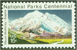 1454 15c Mount McKinley F-VF Mint NH Plate Block of 4 #1454pb