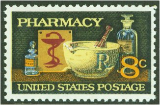 1473 8c Pharmacy F-VF Mint NH Plate Block of 4 #1473pb