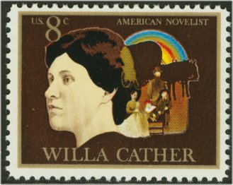1487 8c Willa Cather F-VF Mint NH Plate Block of 12 #1487pb