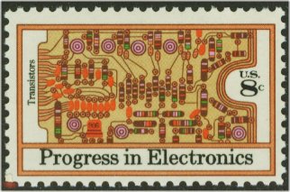 1501 8c Electronics-Transistors F-VF Mint NH Plate Block of 4 #1501pb