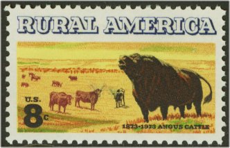 1504 8c Rural America-Cattle F-VF Mint NH #1504nh