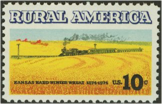 1506 10c Rural America-Wheat F-VF Mint NH Plate Block of 4 #1506pb