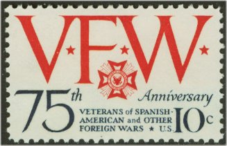 1525 10c Veterans of Foreign Wars F-VF Mint NH #1525nh