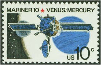 1557 10c Mariner 10 F-VF Mint NH Plate Block of 4 #1557pb