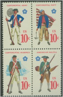 1565-8 10c Continental Congress 4 Singles F-VF Mint NH #1565sin