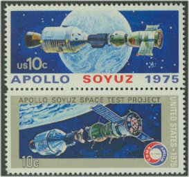 1569-70 10c Apollo-Soyuz., Attached pair F-VF Mint NH #1569nh
