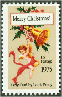 1580 10c Christmas Card Used #1580used