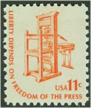 1593 11c Printing Press F-VF Mint NH Plate Block of 4 #1593pb