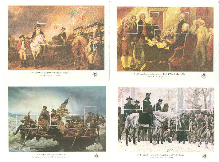 1686-9 13c,18c,24c,31c, Bicentennial Souvenir Sheets Used #1686-9SSU