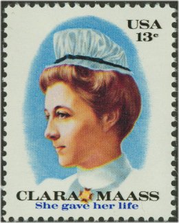 1699 13c Clara Maass F-VF Mint NH Plate Block of 12 #1699pb