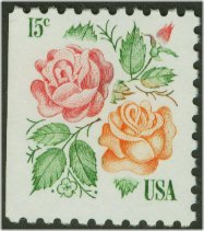 1737 15c Roses [from booklet] Used #1737used
