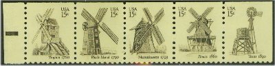 1738-42 15c Windmill 5 Singles Used #1738-42usg