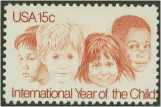 1772 15c Year of the Child F-VF Mint NH Plate Block of 4 #1772pb