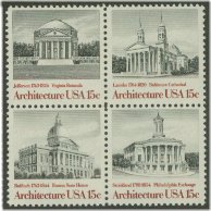 1779-82 15c Architecture F-VF Mint NH Plate Block of 4 #1779pb