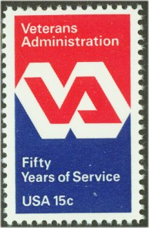 1825 15c Veteran's Administration F-VF Mint NH Plate Block of 4 #1825pb