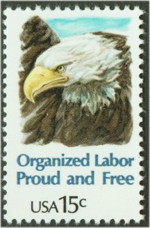 1831 15c Organized Labor F-VF Mint NH Plate Block of 12 #1831pb