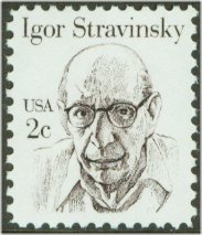1845 2c Igor Stravinsky F-VF Mint NH Plate Block of 4 #1845pb